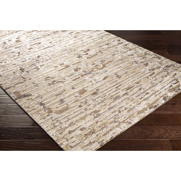 Hauteloom Hendra Living Room, Bedroom Area Rug - Contemporary - Black, Darkbrown, Taupe - 10' x 14'