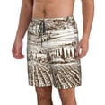 thumbnail image 2 of Naloa Vineyard Landscape 1 Men's Beach Shorts, Surfing shorts, Swim trunks, Quick Dry Swim Trunks for Surfing Beach Fun - 3X-Large, 2 of 9
