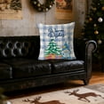 thumbnail image 5 of NWOKYZGH 1Pc Winter Snowman Joy Snowflake Christmas Throw Pillow Covers, Xmas Tree Winter Holiday Blue Buffalo Plaid Cushion Case Decoration for Sofa Couch, 5 of 6