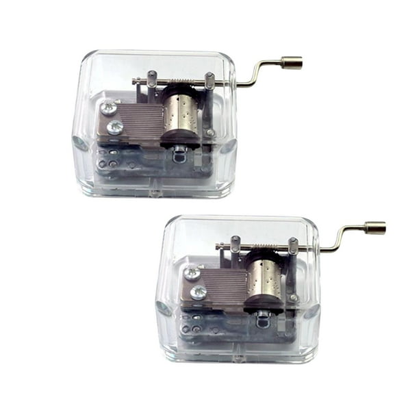 2 cajas de música con manivela de acrílico transparente para bodas y fiestas. Canción de la película