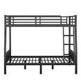 thumbnail image 3 of New Full XL Over Queen Metal Bunk Bed with Ladder and Slats Support for Adults Teens, Black, 3 of 8