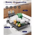 Dish Drying Rack for Kitchen Counter, 12.7''W x 16.7''L, Grey - Walmart.com