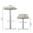 thumbnail image 5 of caesar hardware ab3-57c ergonomic 57-in 3 memory buttons led electric automatic height adjustable sit to stand work office desk with black legs, dark walnut, 5 of 10