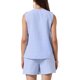 thumbnail image 3 of Conjunto de 2 piezas INSPIRE CHIC para el Día de la Madre, blusa sin mangas de cuello en V de cuadros y pantalones cortos de verano, azul 2XL, 3 of 6