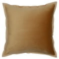 thumbnail image 4 of Pillow Perfect 615783 18 in. Velvet Flange Umber Throw Pillow, Gold, 4 of 11