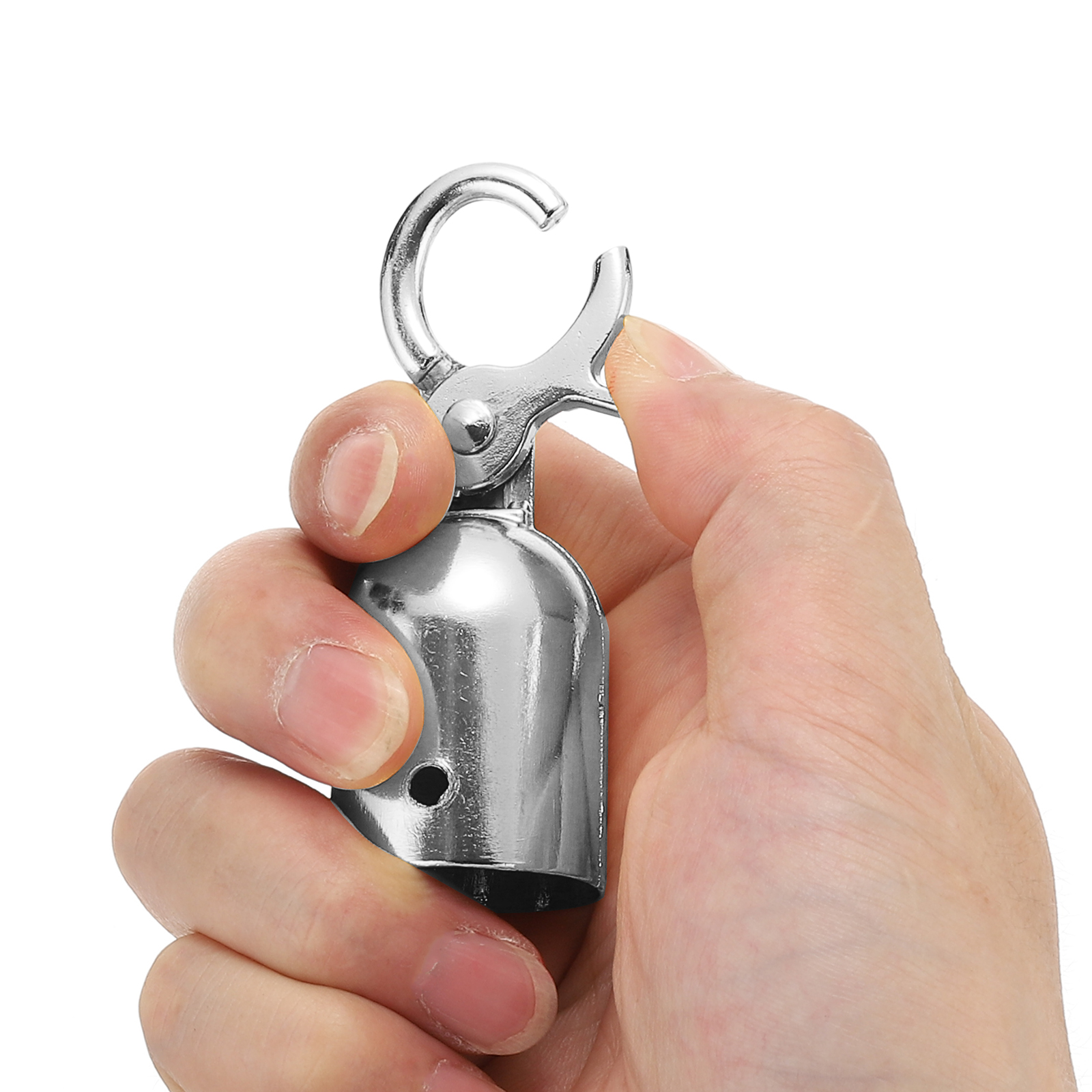 Unique Bargains Stanchion Rope End Stopper Cord for Crowd Control Queue Divider Silver