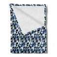 thumbnail image 2 of Cubes Soft Flannel Fleece Throw Blanket, Geometric Demonstration of Diamond Shaped Little Building Blocks Modern Art, Cozy Plush for Indoor and Outdoor Use, 70" x 90", Ceil Blue Dimgray, by Ambesonne, 2 of 5