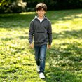 thumbnail image 6 of JAJAHO Cargo Hoodies For Kids Boys Quarter Zip Long Sleeve Hooded Sweatshirts With Zipper Pockets 5-16Y, 6 of 7
