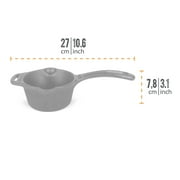 Petromax Cast Iron Saucepan with Pour Spouts, Sauce Pot for Kitchen or Camping, Pre-Seasoned Cookware Conducts Heat Evenly, 16.9 oz