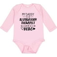 thumbnail image 3 of Inktastic My Daddy is a Respiratory Therapist and a Hero Boys or Girls Long Sleeve Baby Bodysuit, 3 of 5