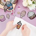 thumbnail image 3 of Computerized Embroidery Cloth Iron On Sequins Patches Stick On Patch Costume Accessories Appliques Food Mixed Color 50~121x33~86x1.5mm 11pcs/set, 3 of 6