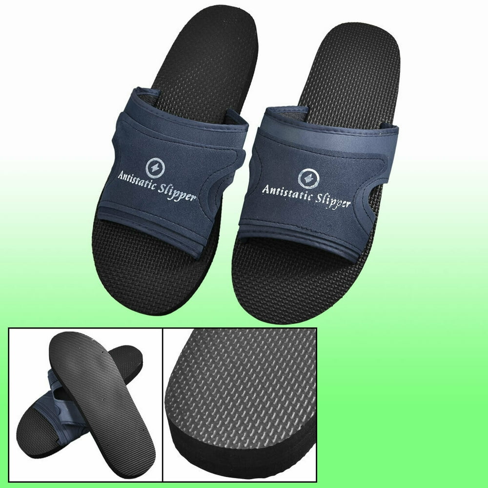 Man Dustfree Plant Black Nonslip Sole Antistatic Slippers US 8.5