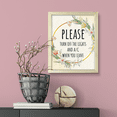 thumbnail image 4 of Signs ByLITA Please Turn Off The Lights And A/C When You Leave, Floral 5 x 7 Wooden FRAMED Print Short Term Rentals Guest Signage Hospitality Wall Art, 4 of 4