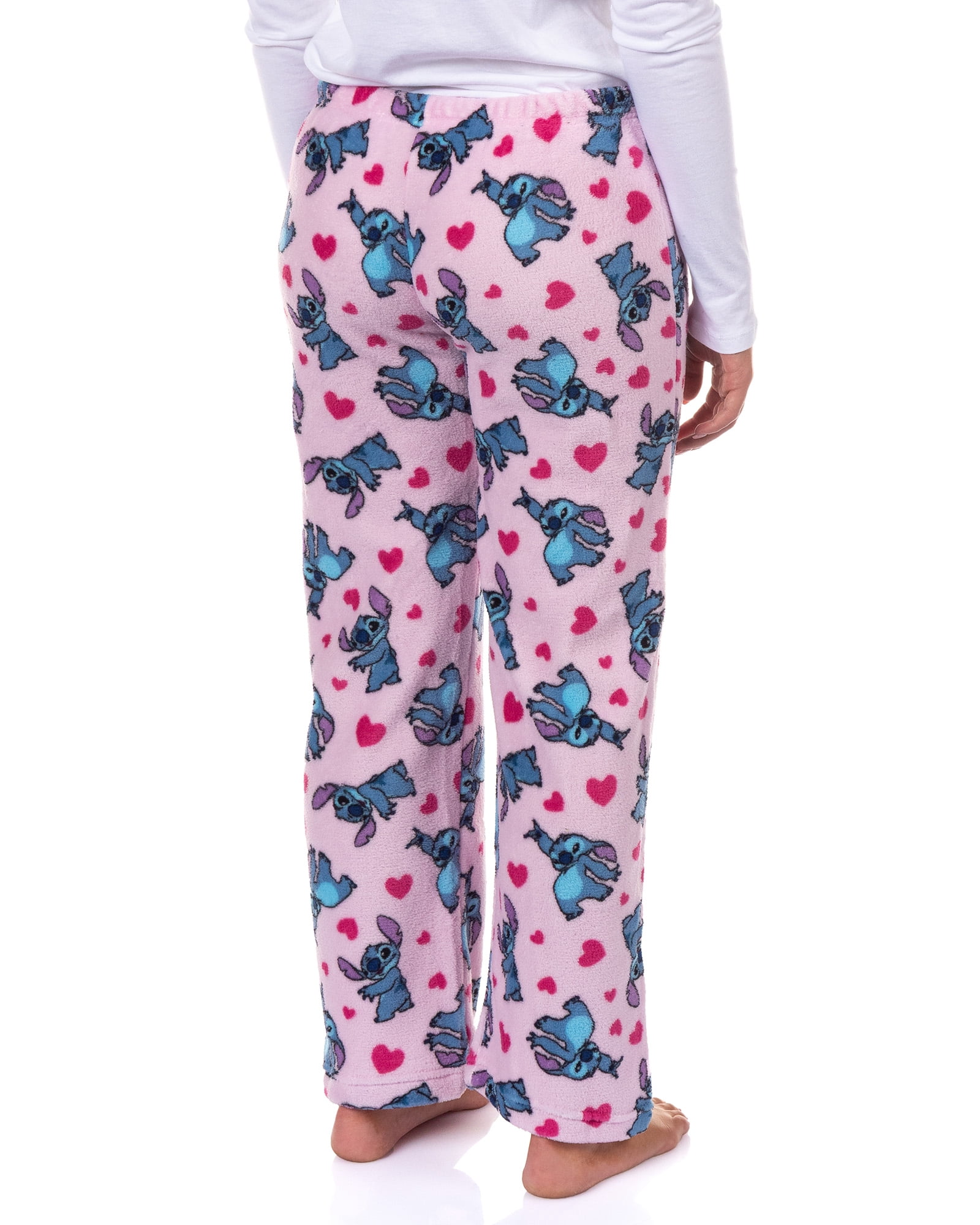 Disney Stitch Pajamas Women's Plush Heart Accents Adult Lounge Sleep Pants