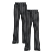 No Boundaries Pull On Flare Pants, 32” Inseam, 1 or 2-Pack, Women’s