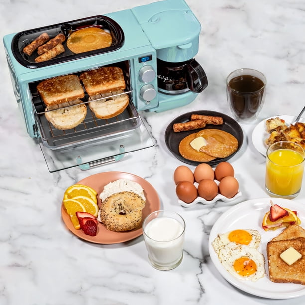 Nostalgia Retro 3-in-1 Breakfast Station with 5-Cup Coffee Maker
