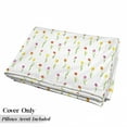 thumbnail image 5 of Watercolor Flower Floor Pillow Lounger Cover, Colorful Tulips Pattern Country Style Floral Design Watercolor Effect Art, Nap Mat Printed Fabric Case for 5 Pillows, 88" x 27", Multicolor, by Ambesonne, 5 of 5