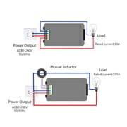 6 in 1 Digital Voltmeter Ammeter Meter AC80-260V 100A/10A Multi-Function Power Tester with Current Transform