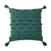 Better Homes & Gardens 19" x 19" Bobble Stripe Outdoor Toss Pillow, Teal