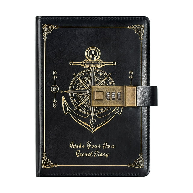 Diary with Lock,Password Notebook with Lock B6 Leather Notebook Student High Appearance Diary Notebook Notes,Lock and Lock,The High Note