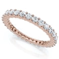 thumbnail image 2 of Pompeii 1 Carat Diamond Eternity Ring 14K Rose Gold (I/J,I2-I3), 2 of 4