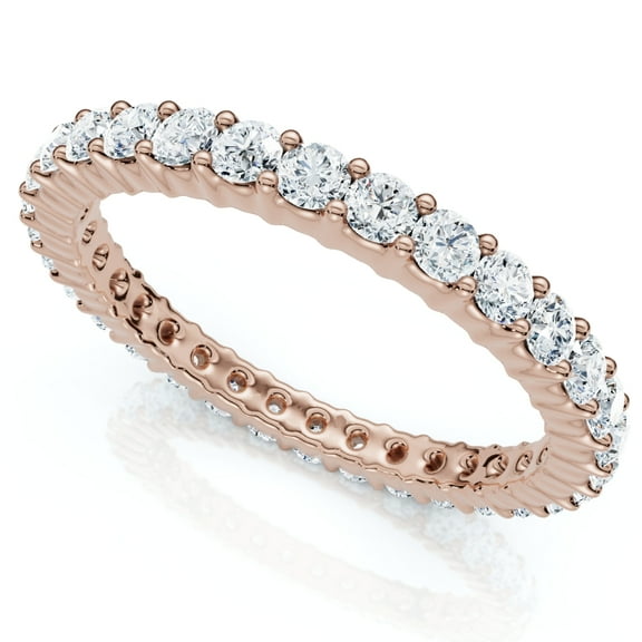 Pompeii 1 Carat Diamond Eternity Ring 14K Rose Gold (I/J,I2-I3)