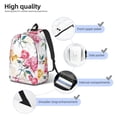 thumbnail image 5 of Balery Colorful Flowers Vintage Canvas Backpack for Men and Women - Large Capacity, Durable Travel Laptop Bag for School, Work, Hiking, and Outdoor Activities, 5 of 7