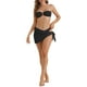 thumbnail image 2 of INSPIRAR CHIC Conjuntos de Bikini de Mujer con Anillo Acanalado de 3 Piezas con Cierre en la Espalda, Parte Inferior de Triángulo, Trajes de Baño Pequeños Negros, 2 of 5