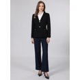 thumbnail image 2 of INSPIRE CHIC Women's Sweater Blazer Business Casual Lapel Neck Button Knit Suit Jacket with Pockets S Black, 2 of 5