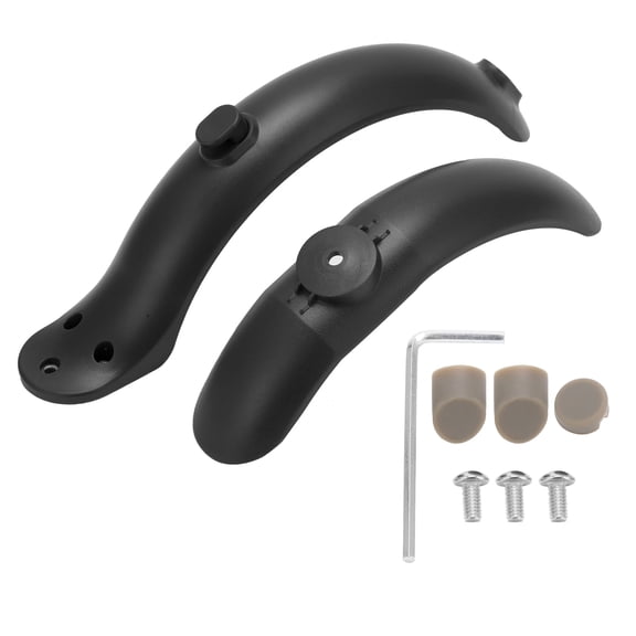 Electric Scooter Front and Rear Fender Mugguard Set with Tools for Xiaomi M365 AccessoriesBlack