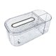 thumbnail image 5 of Almacenamiento y organización del baño, caja de pañuelos con función de almacenamiento, caja de pañuelos multifuncional, caja de pañuelos con espacio de almacenamiento a intervalos, regalo de inaugura, 5 of 6