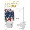 thumbnail image 3 of Christmas Night Lights Auto Sensor Snowman Christmas Balls Plug-in LED Nightlights Dusk to Dawn for Living Room, Bedroom, Bathroom, Hallway, Wall Decor, Red Truck Pine Needles Blue Night Light, 3 of 9