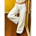 thumbnail image 6 of LMLYSoH Women's Plus Size Casual Pants Fashionable Solid Color Waist Tie Loose Fit Wide Leg Pants, 6 of 9