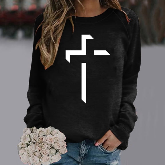 Aloohaidyvio Womens Easter outfits, Easter Womens Long Sleeved Round Neck Sports Shirt Tops,Easter Ladies Clothing