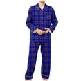 thumbnail image 2 of Ashirexll Mens Pajamas Set, Two Piece Sets, Casual Button Turndown Print Long Sleeve Sleepwear Set With Elastic Waist, 2 of 7
