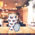 thumbnail image 5 of 20oz Tumbler With Lid And Straw, Patriotic American Flag Heart Vacuum Insulated Iced Coffee Mug Reusable Travel Cup Stainless Steel Water Bottle, 5 of 6