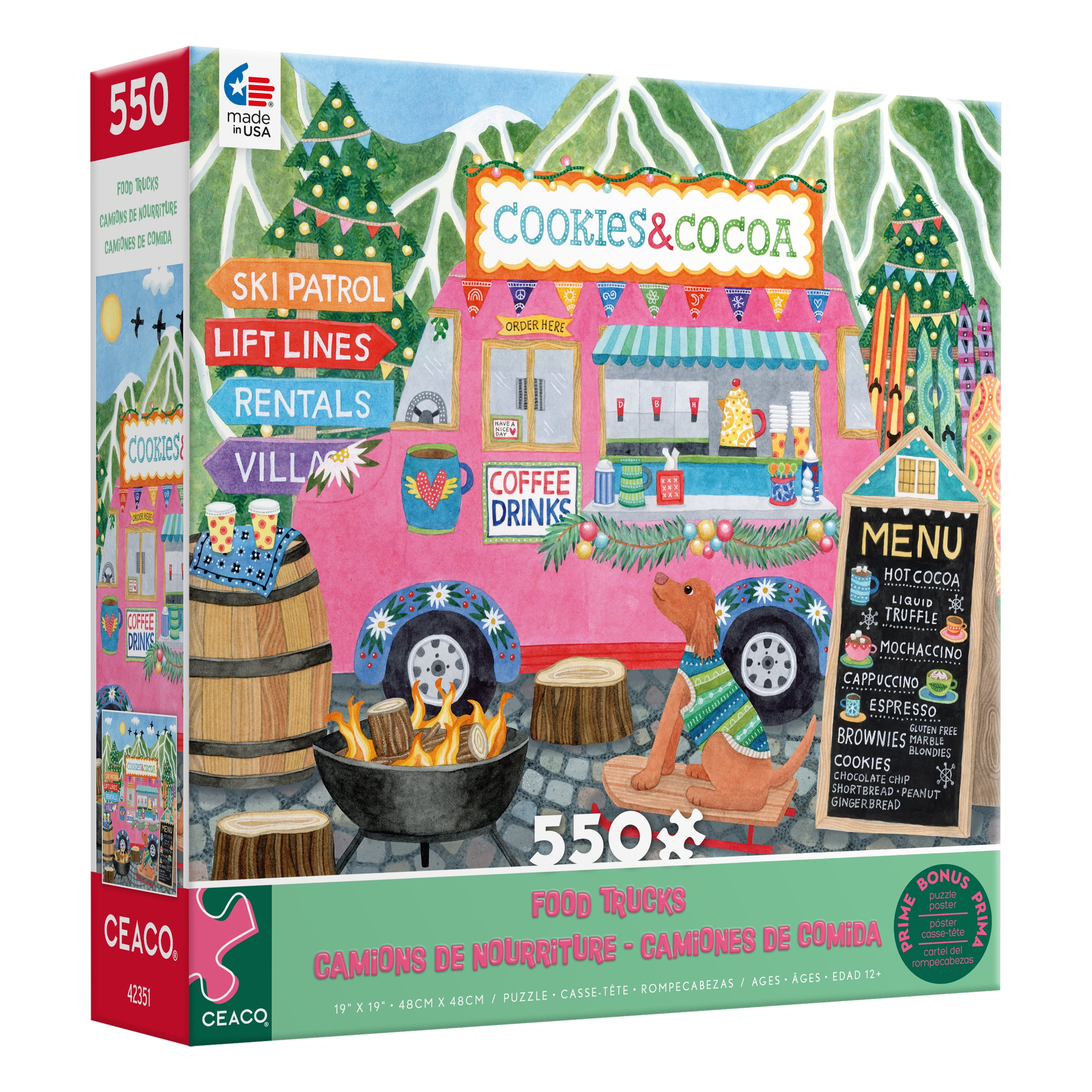 Ceaco Food Trucks Festive Food Truck 550 Piece Interlocking