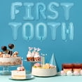 thumbnail image 2 of 3PCS Blue First Tooth Letter Balloons and Tooth Shape Balloon Decorations boys First Tooth Birthday Party Supplies, 2 of 4