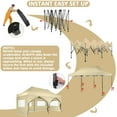 thumbnail image 5 of COBIZI 10x20 Pop Up Canopy with 6 Sidewall,Heavy Duty Canopy UPF 50+ All Season Wind Waterproof Commercial Outdoor Wedding Party Tents for Parties Canopy Gazebo with Roller Bag(10 x 20 ft Khaki), 5 of 12