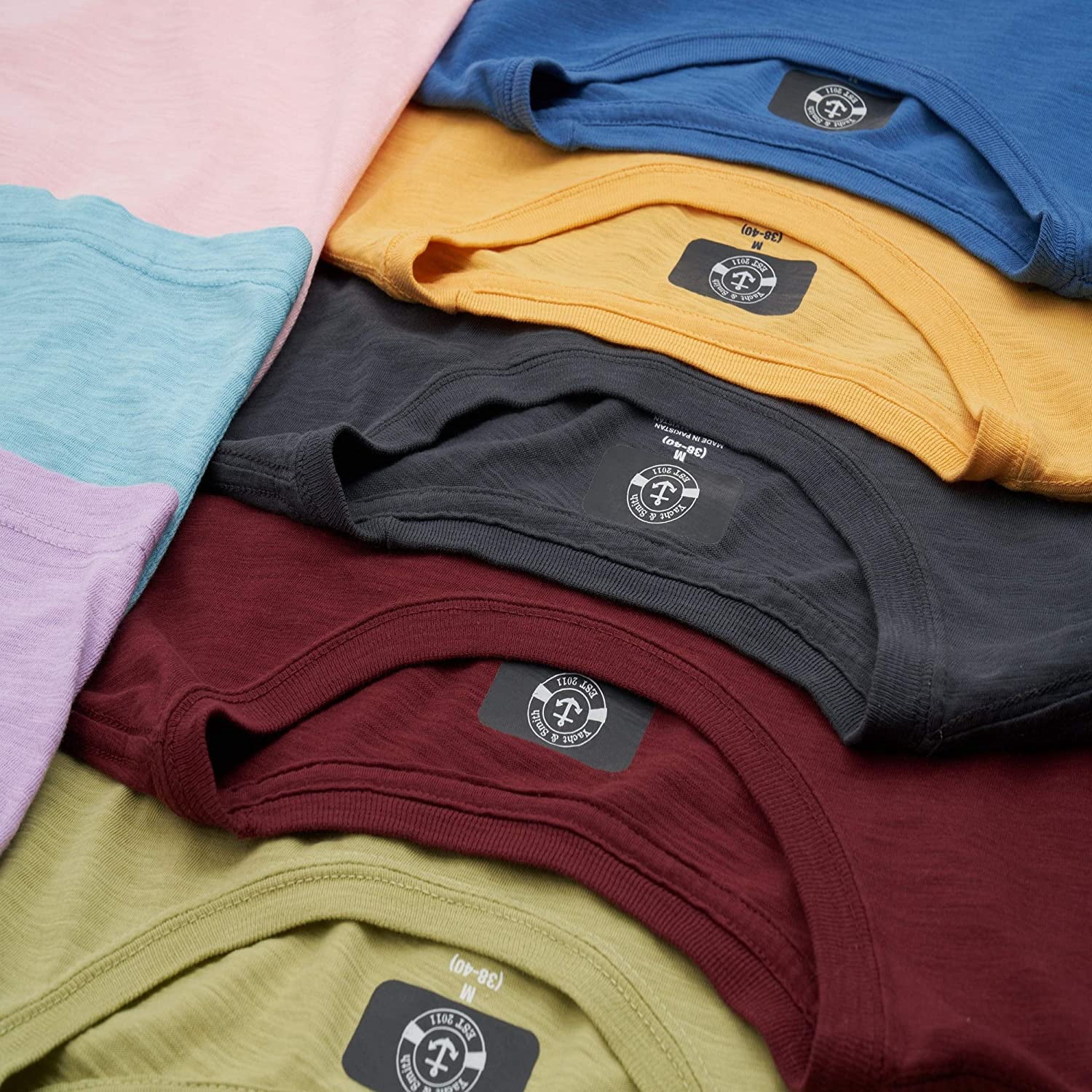 mens colored pocket t shirts