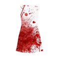 thumbnail image 5 of WFJCJPAF 2025 New Halloween Halloween Dresses for Girls,Women's Summer Comfort Fashion Printing Pocket Sleeveless V-Neck Dress - Red S, 5 of 5