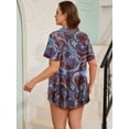 thumbnail image 2 of LARACE Womens Summer Plus Size Tunic Tops Short Sleeve Blouses Casual Shirts Flower55_4X, 2 of 7