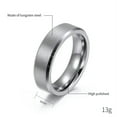 thumbnail image 2 of 6/8/10mm Tungsten Steel Carbide Band Men's Silver Brushed Wedding Ring Size 7-13, 2 of 9