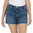 thumbnail image 3 of Seven7 Women's Denim Frayed Hem Slim Fit Weekend Short (Wild Fire, 8), 3 of 4