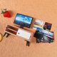 thumbnail image 4 of 1:12 Dollhouse Miniature Living Room TV Wooden TV W/ 4 screens, 4 of 5