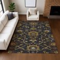 thumbnail image 6 of Addison Rugs Mayfield Premium Machine Washable Traditional Global Black Rectangle Rug, 3' x 5', 6 of 6