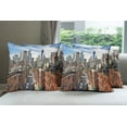 thumbnail image 6 of Ambesonne City Throw Pillow Cover 4 Pack, Famous Travel Destination, 24", Dark Orange Grey Blue, 6 of 7