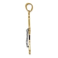 thumbnail image 3 of 14K Two-tone Diamond-cut Crucifix Pendant, 3 of 3