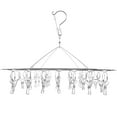 thumbnail image 5 of Laundry Socks Hanger Hat Hanger 30-Clips Socks Hanger Stainless Steel Hat Rack Clothes Hanger, 5 of 7