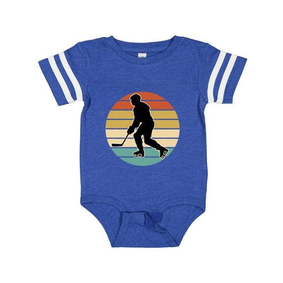 Inktastic Hockey Player Retro Sunset Boys or Girls Baby Bodysuit